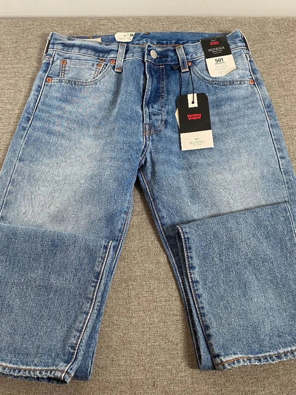 Levi's Selvedge Premium 501 Denim Jeans Men's 29 x 32 Mid Rise Blue Casual NWT